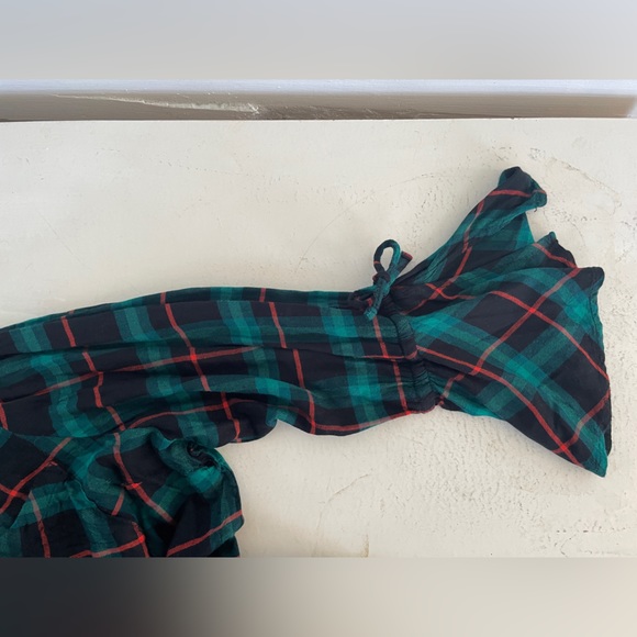 Green/Black/Orange Plaid Bell Sleeve Love & Legend Button Down Top - Picture 6 of 10